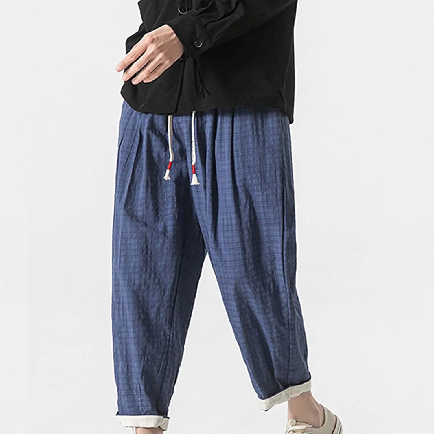 FZVYD Camouflage Pants Mens Casual Elastic Drawstring Cargo Pants Lightweight Relaxed Fit Cotton Workout Sweatpants 2023