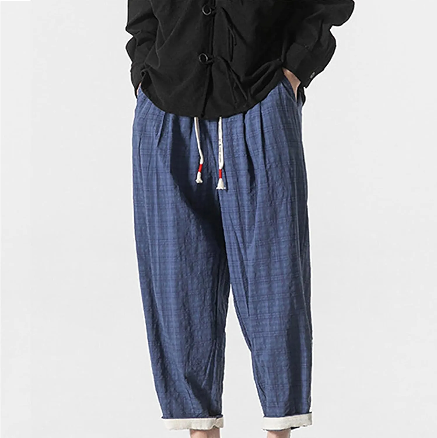 FZVYD Camouflage Pants Mens Casual Elastic Drawstring Cargo Pants Lightweight Relaxed Fit Cotton Workout Sweatpants 2023