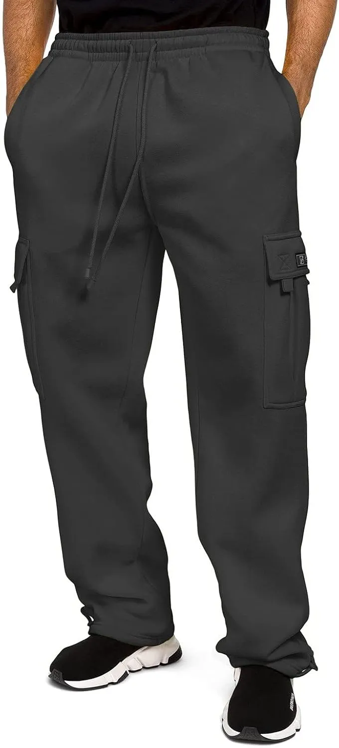 FZVYD Mens Black Dress Pants Slim Mens Casual Elastic Drawstring Cargo Pants Lightweight Relaxed Cotton Workout Sweatpants
