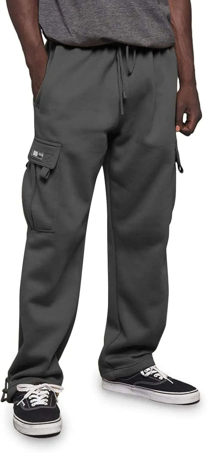 FZVYD Mens Black Dress Pants Slim Mens Casual Elastic Drawstring Cargo Pants Lightweight Relaxed Cotton Workout Sweatpants