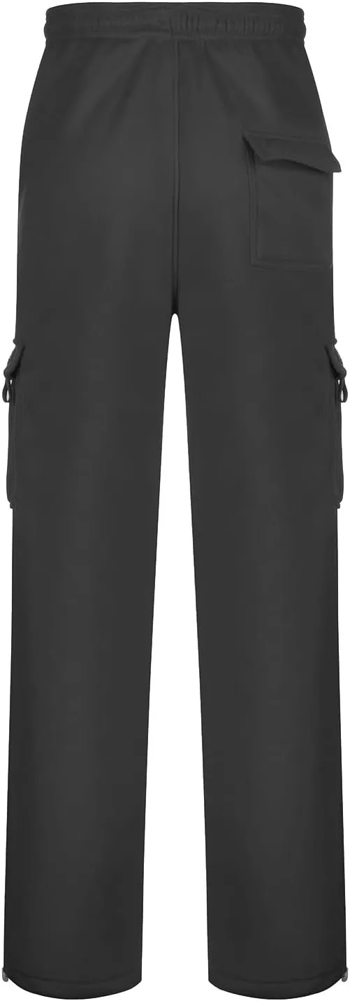 FZVYD Mens Black Dress Pants Slim Mens Casual Elastic Drawstring Cargo Pants Lightweight Relaxed Cotton Workout Sweatpants