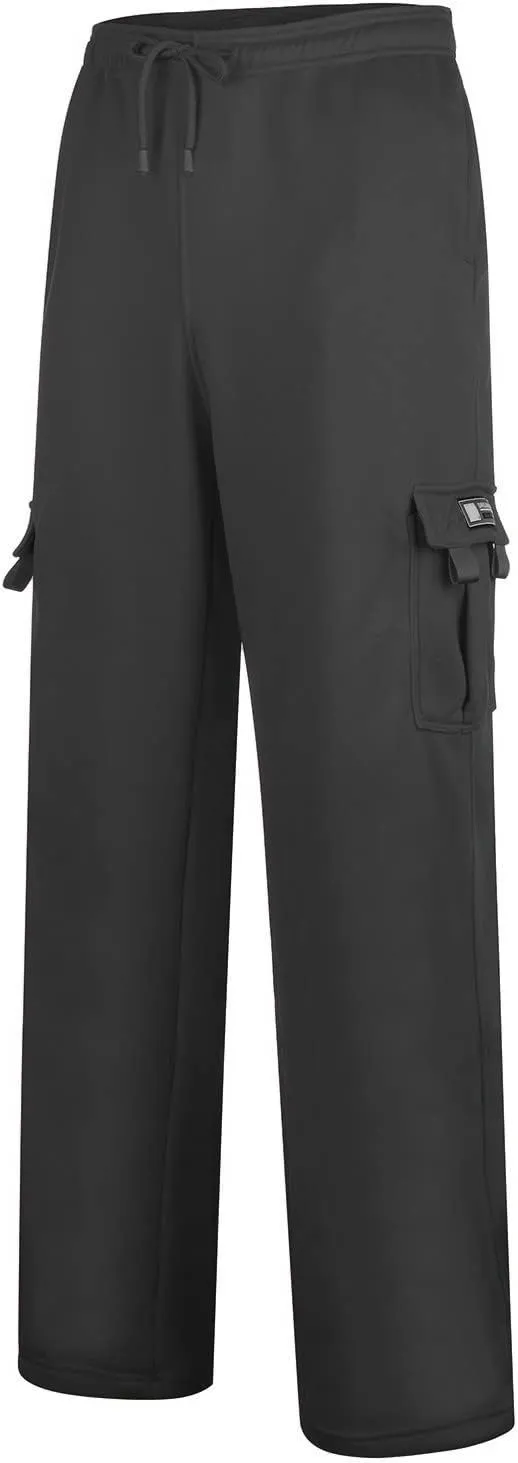 FZVYD Mens Black Dress Pants Slim Mens Casual Elastic Drawstring Cargo Pants Lightweight Relaxed Cotton Workout Sweatpants