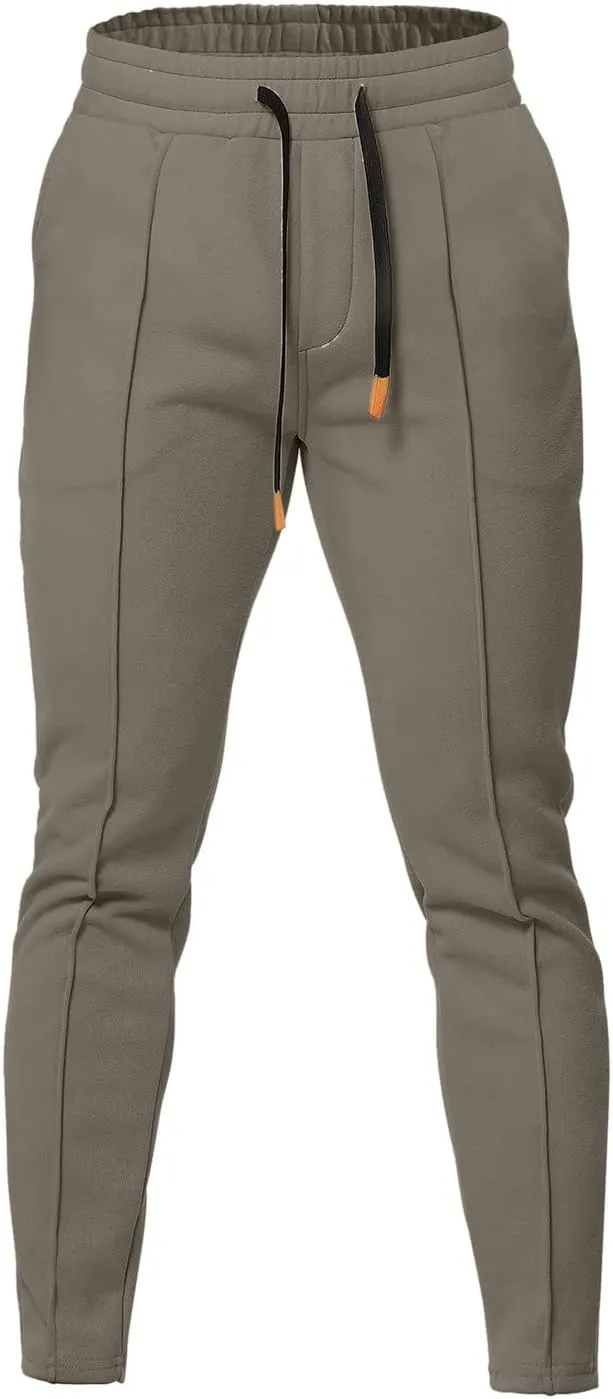 FZVYD Polo Sweatpants for Men Mens Casual Elastic Drawstring Cargo Pants Lightweight Relaxed Fit Cotton Workout Sweatpants