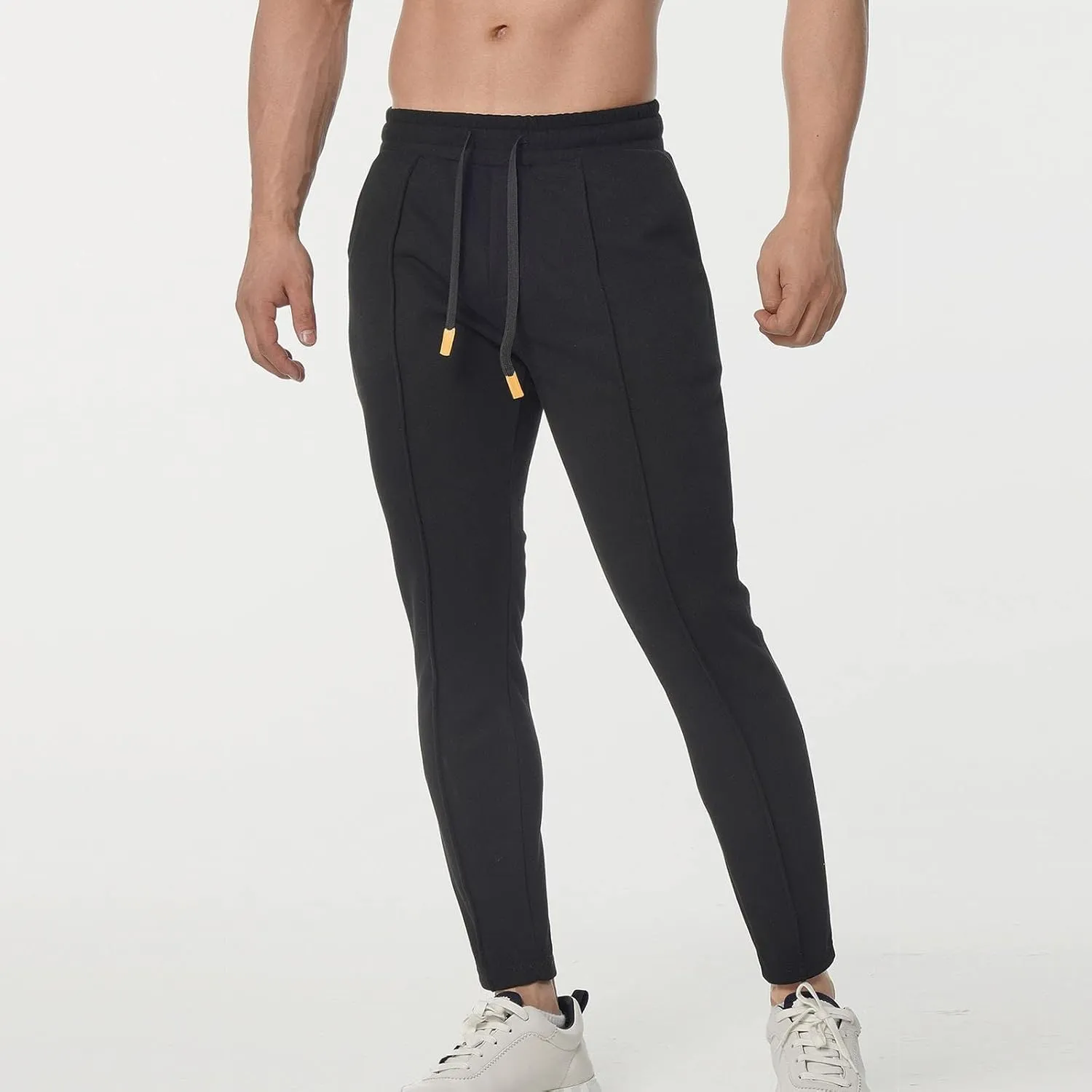 FZVYD Polo Sweatpants for Men Mens Casual Elastic Drawstring Cargo Pants Lightweight Relaxed Fit Cotton Workout Sweatpants