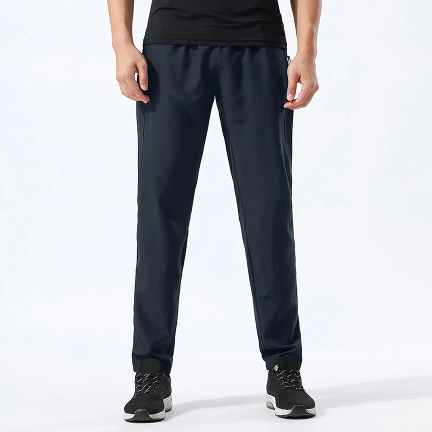 FZVYD White Slacks Mens Casual Elastic Drawstring Cargo Pants Lightweight Relaxed Fit Cotton Workout Sweatpants 2023