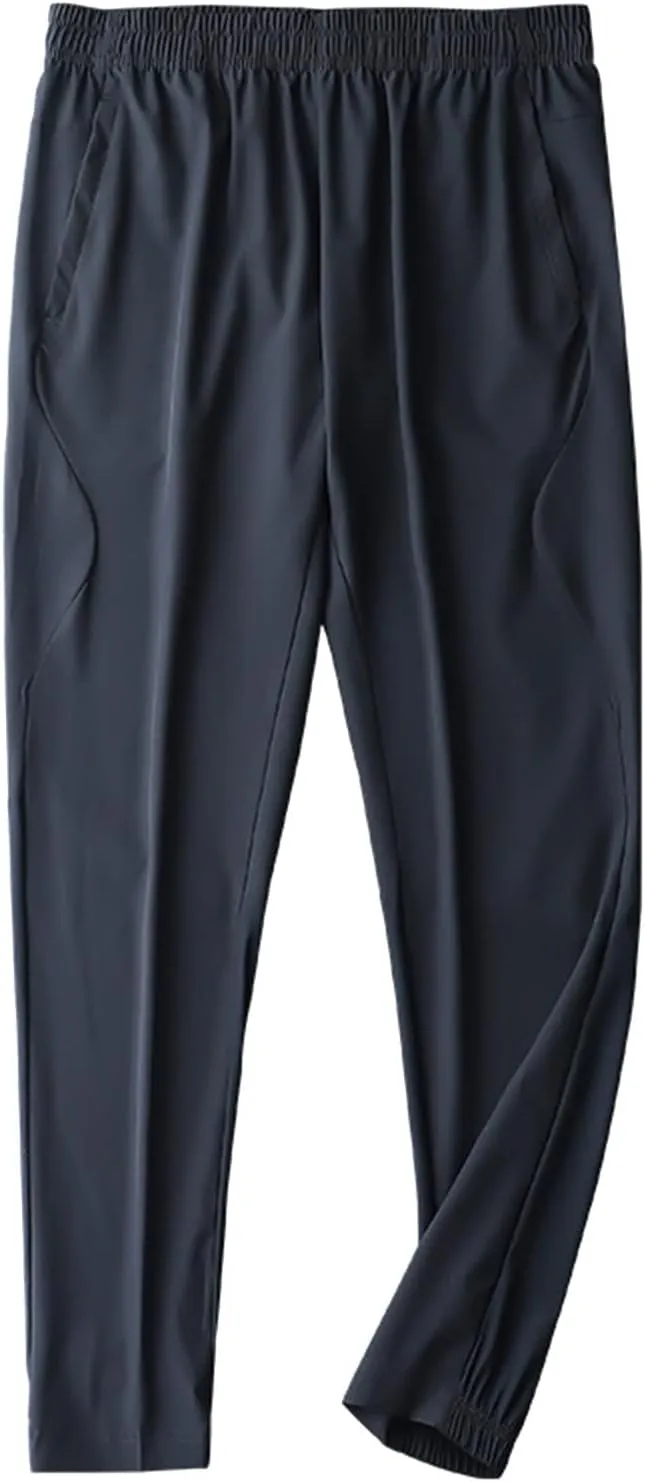 FZVYD White Slacks Mens Casual Elastic Drawstring Cargo Pants Lightweight Relaxed Fit Cotton Workout Sweatpants 2023