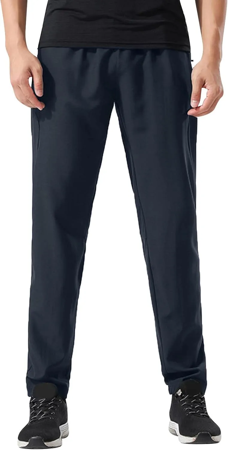 FZVYD White Slacks Mens Casual Elastic Drawstring Cargo Pants Lightweight Relaxed Fit Cotton Workout Sweatpants 2023