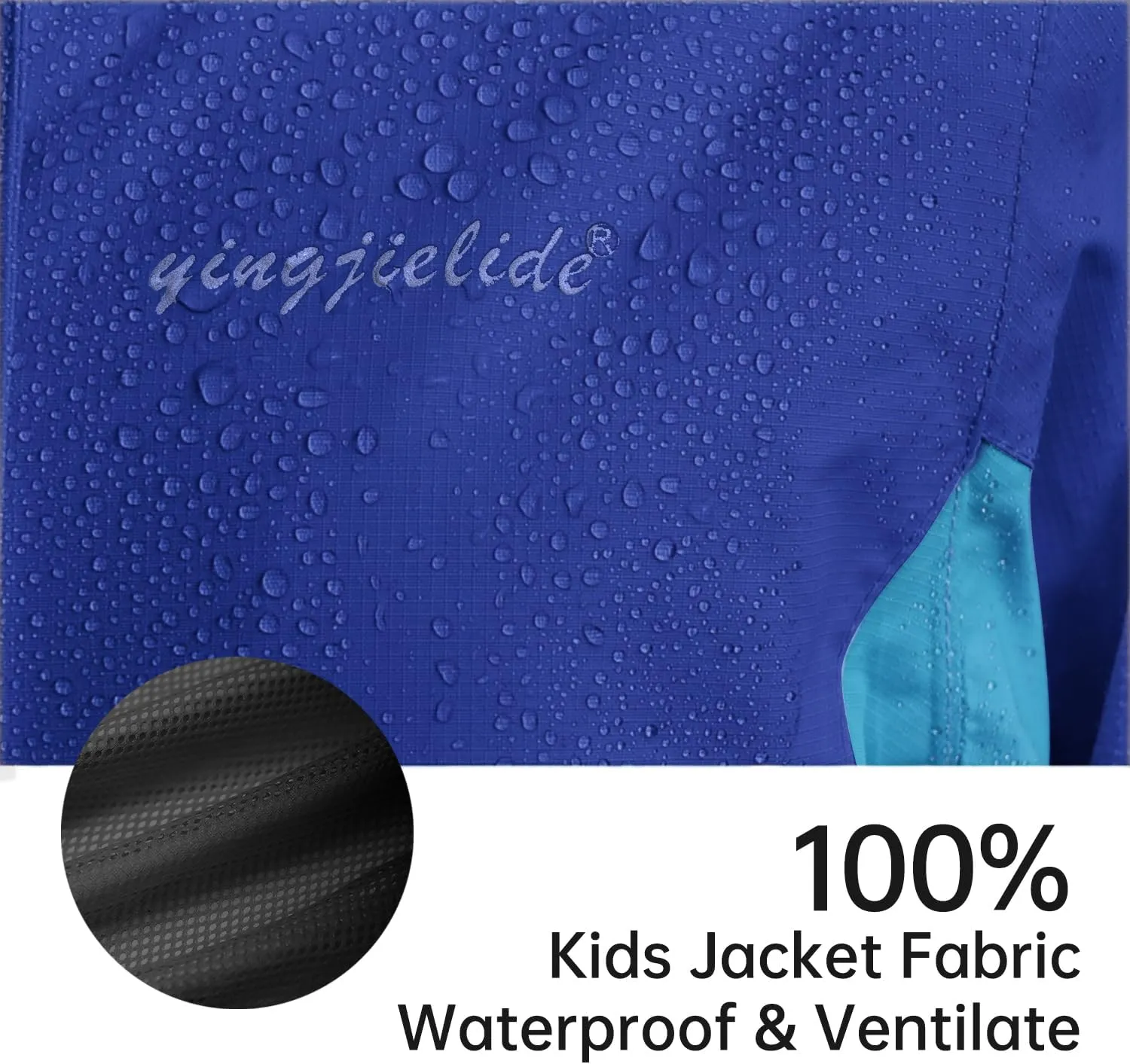 Girls Boys Rain Jackets, Lightweight Waterproof Kids Rain Coats with Hood Windbreakers for Kids