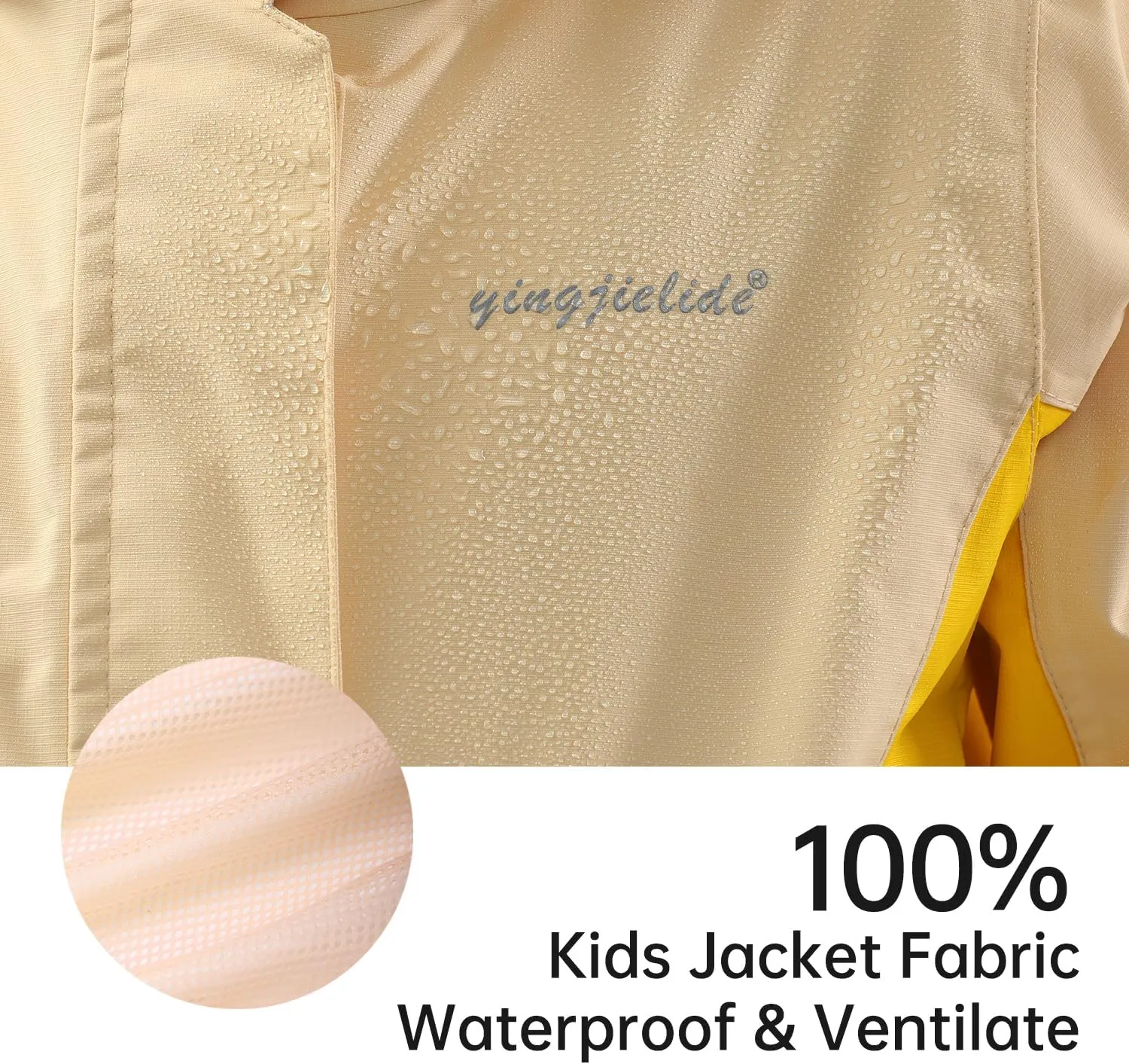 Girls Boys Rain Jackets, Lightweight Waterproof Kids Rain Coats with Hood Windbreakers for Kids