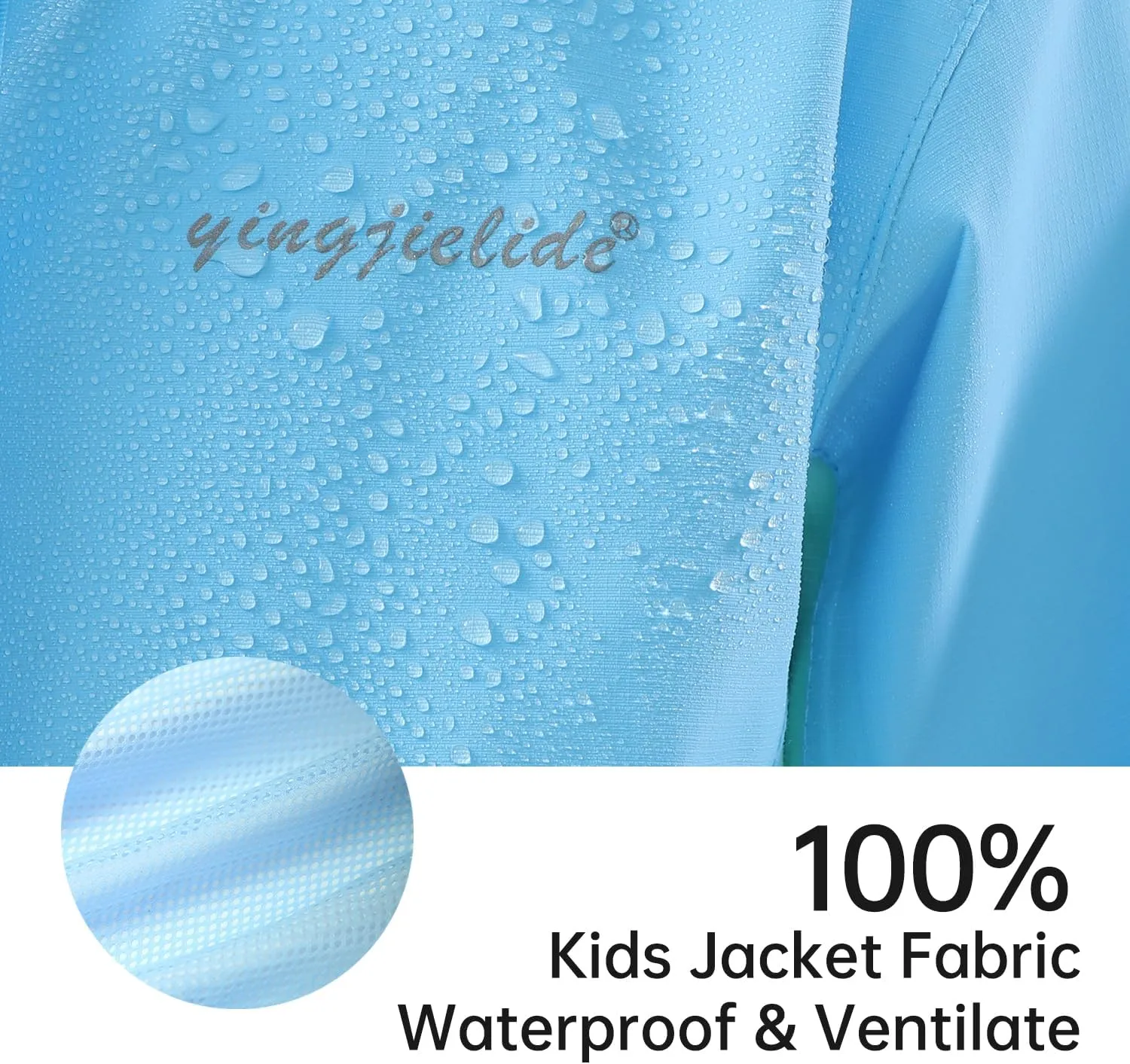 Girls Boys Rain Jackets, Lightweight Waterproof Kids Rain Coats with Hood Windbreakers for Kids