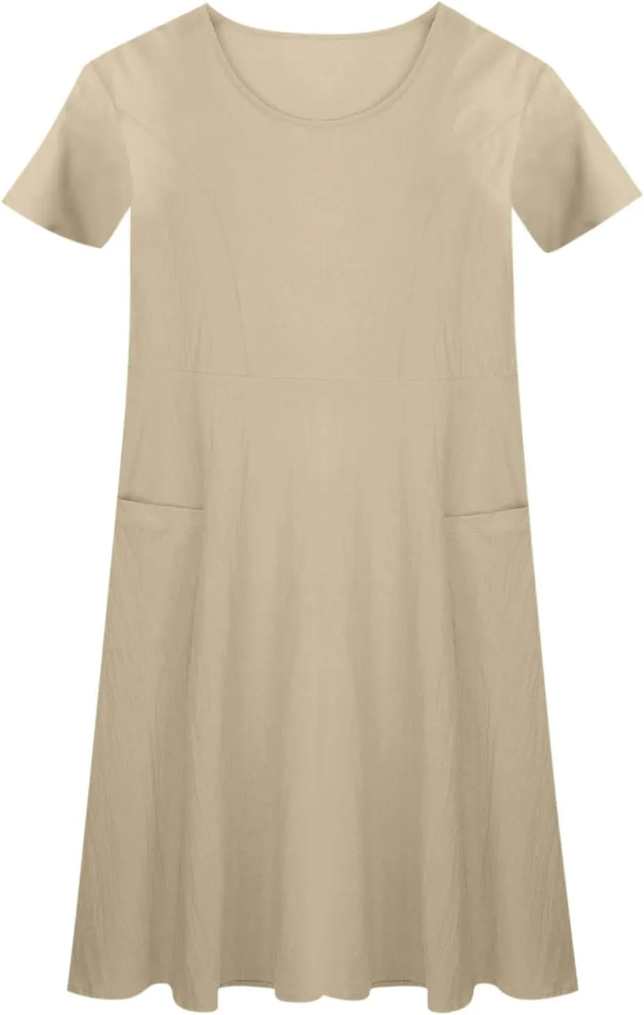 Girls Summer Linen Dress Casual Sleeveless Scoop Neck Elegant Flowy Maxi Dress Plus Size Loose Comfy Beach Sundress