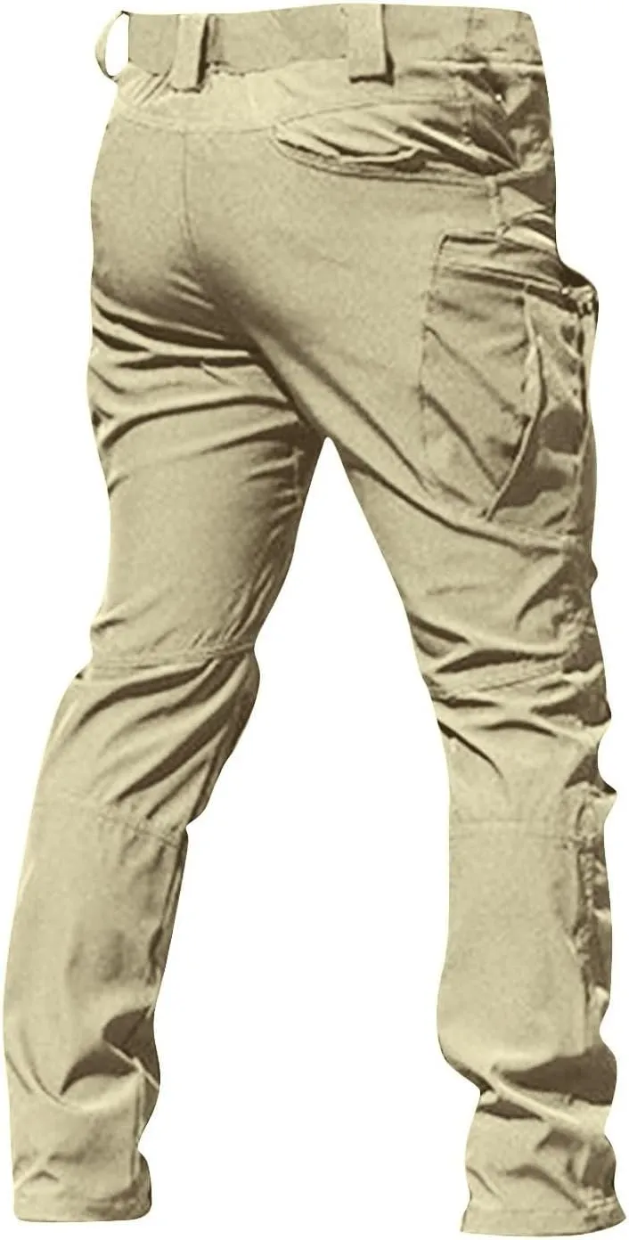 GOFULY Cargo Pants Mens Multi Pockets Relaxed Fit Pants Stretch Casual Pants Big and Tall Y2K Tactical Trousers Convertible