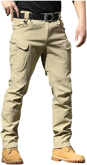 GOFULY Cargo Pants Mens Multi Pockets Relaxed Fit Pants Stretch Casual Pants Big and Tall Y2K Tactical Trousers Convertible