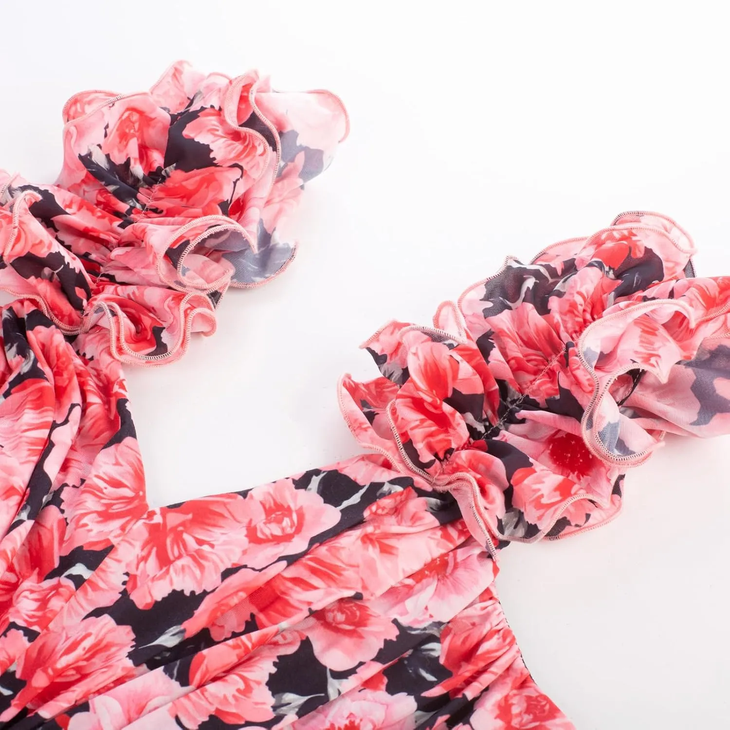 GRACE KARIN 2025 Women's Summer Floral Print Dress Sleeveless Casual Flowy Sundress A Line Ruffle Wedding Guest Outfit
