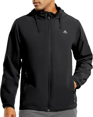 Haimont Mens Packable Windbreaker with Hood Lightweight Windproof Water Resistant Hooded Jacket for Running Hiking Travel