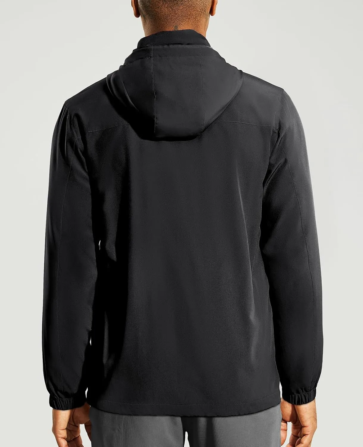 Haimont Mens Packable Windbreaker with Hood Lightweight Windproof Water Resistant Hooded Jacket for Running Hiking Travel