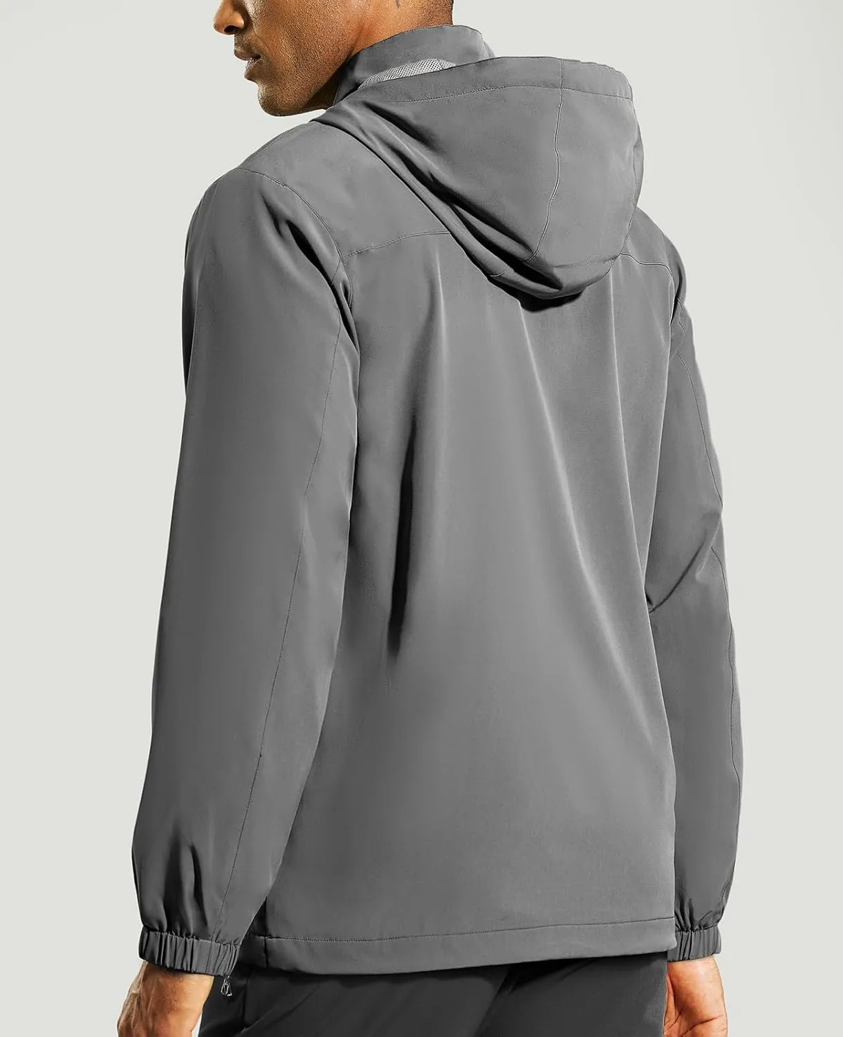 Haimont Mens Packable Windbreaker with Hood Lightweight Windproof Water Resistant Hooded Jacket for Running Hiking Travel