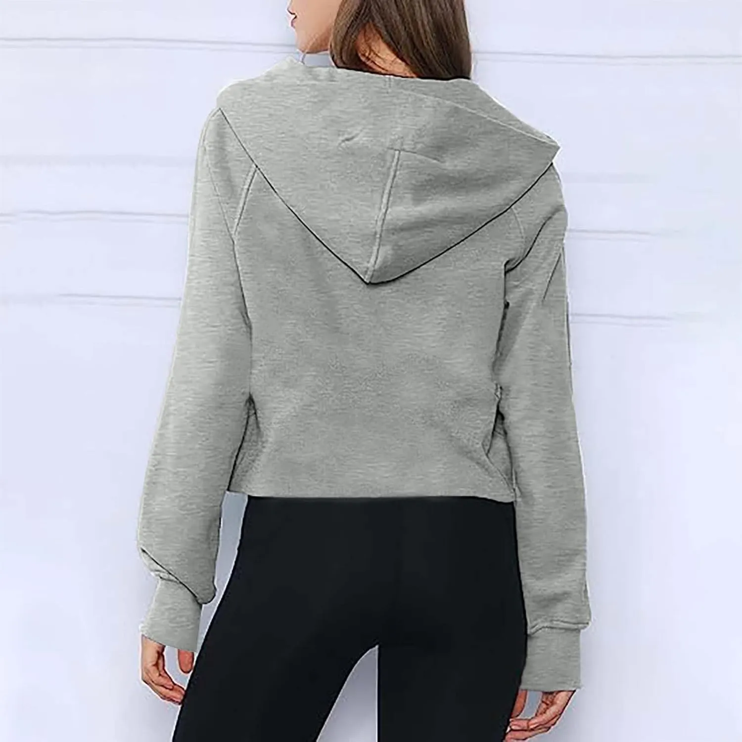 Half Zip Up Hoodie For Women Trendy 2023 Fall y2k Outfits Oversized Long Sleeve Hooded Sweatshirt Pullover