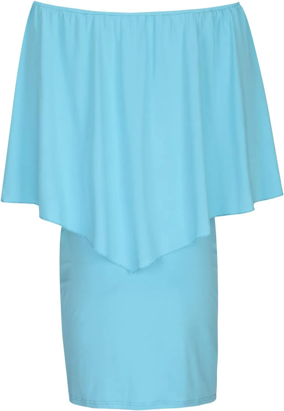 HGps8w Women Off Shoulder Ruffles Bodycon Mini Dress Elegant Flowy Cape Ruched Formal Business Cocktail Party Dresses