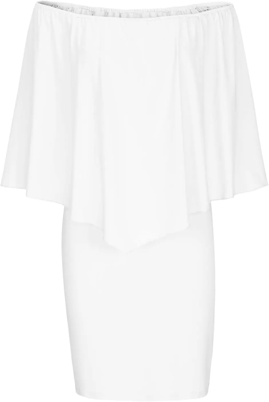 HGps8w Women Off Shoulder Ruffles Bodycon Mini Dress Elegant Flowy Cape Ruched Formal Business Cocktail Party Dresses
