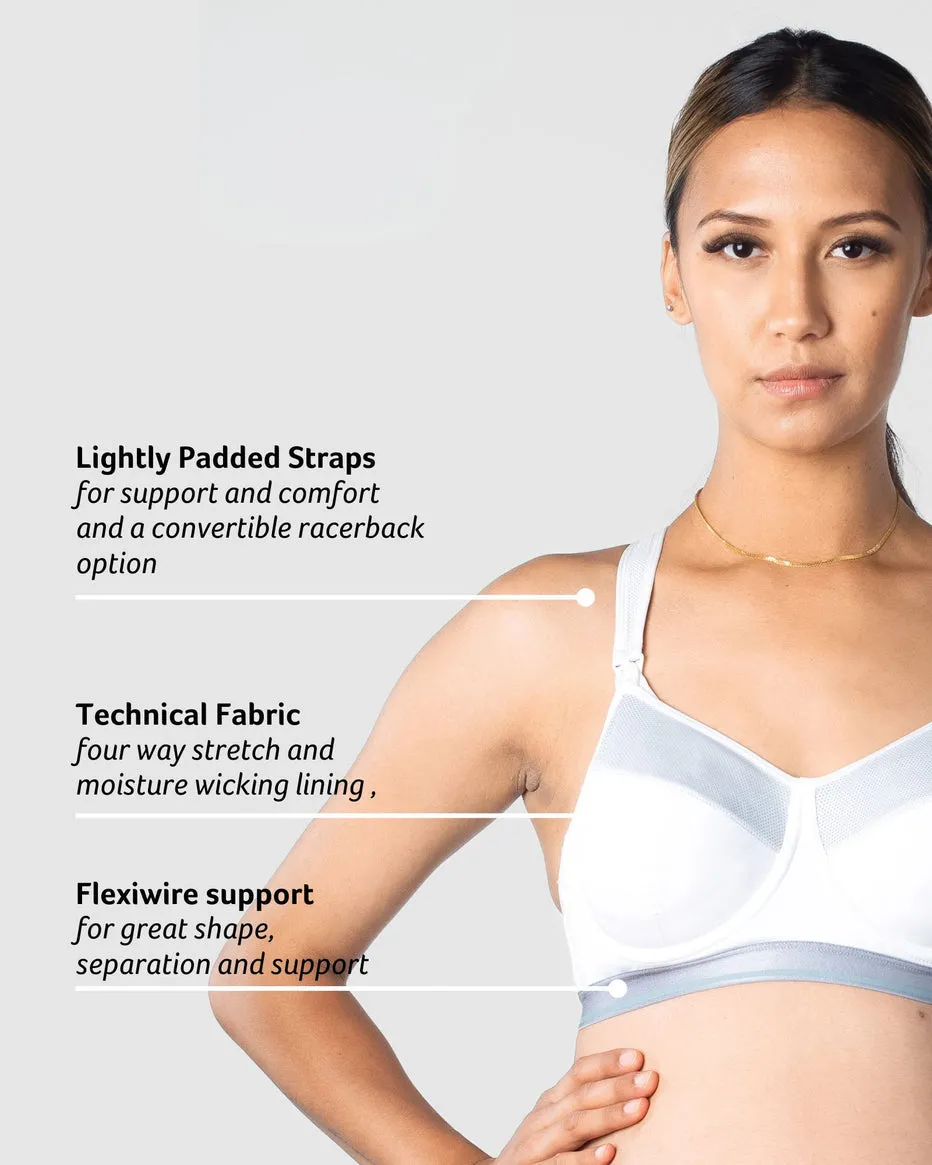 Hotmilk 'Reactivate' Sports Nursing Bra - White