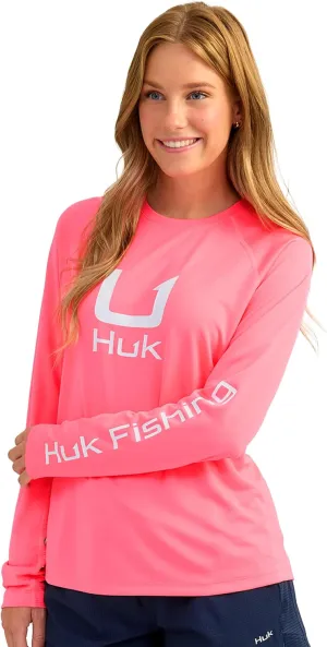 HUK Women's Icon Long Sleeve Fishing Shirt with Sun Protection