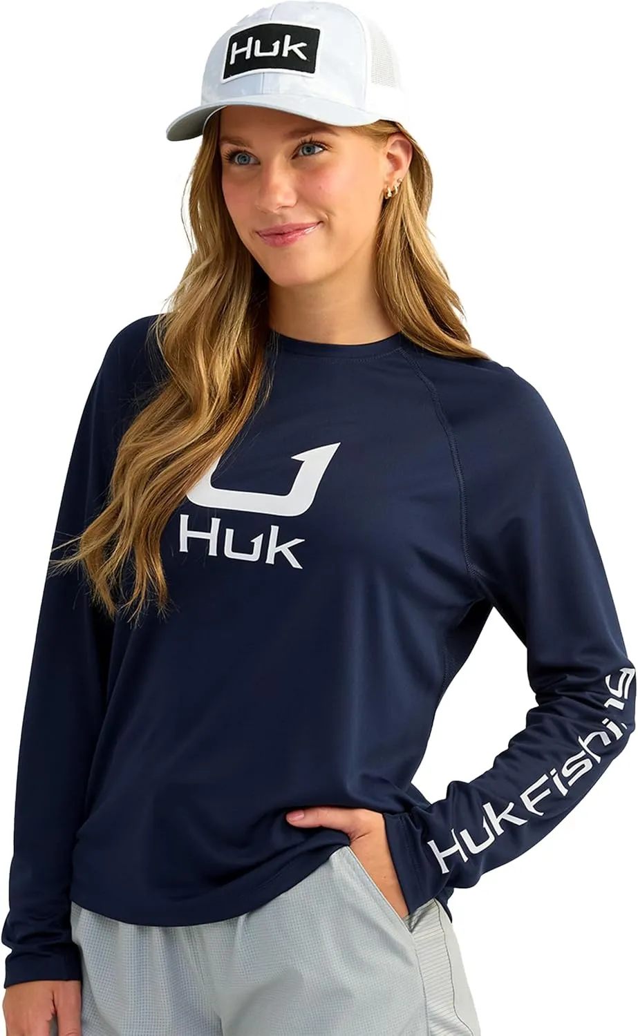 HUK Women's Icon Long Sleeve Fishing Shirt with Sun Protection