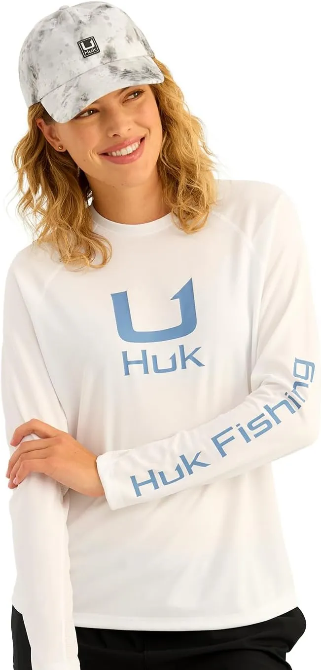 HUK Women's Icon Long Sleeve Fishing Shirt with Sun Protection