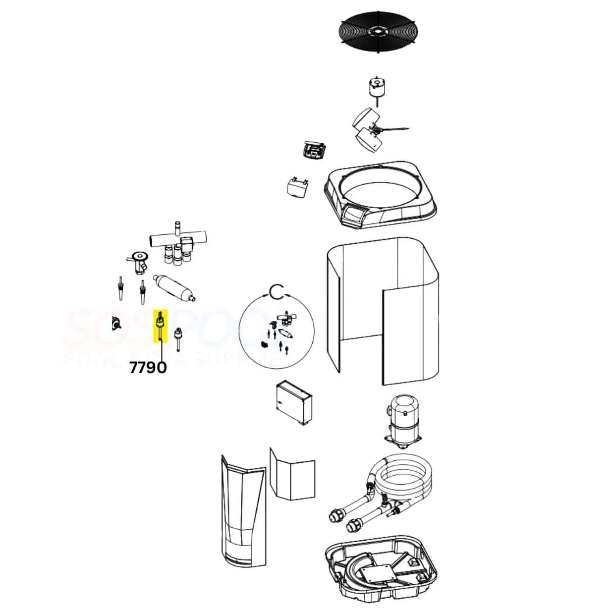 Jandy Temperature Sensor Kit For AquaLink RS and VersaTemp Heat Pump | 15' | 7790
