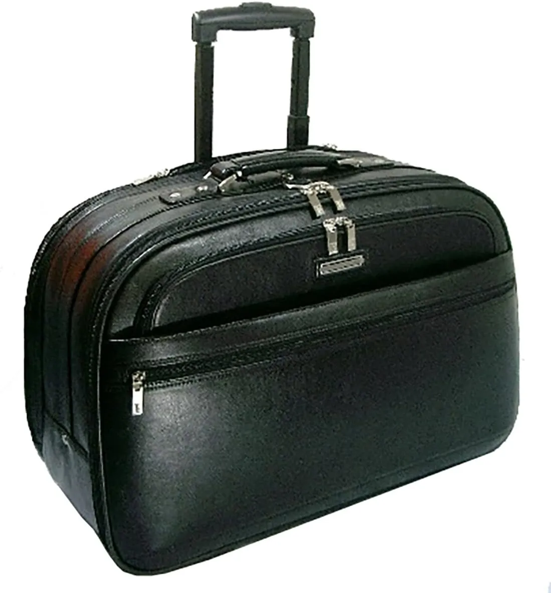 K-Cliffs Laptop Portfolio Messenger Bag | Padded Protection | Leather (Black)