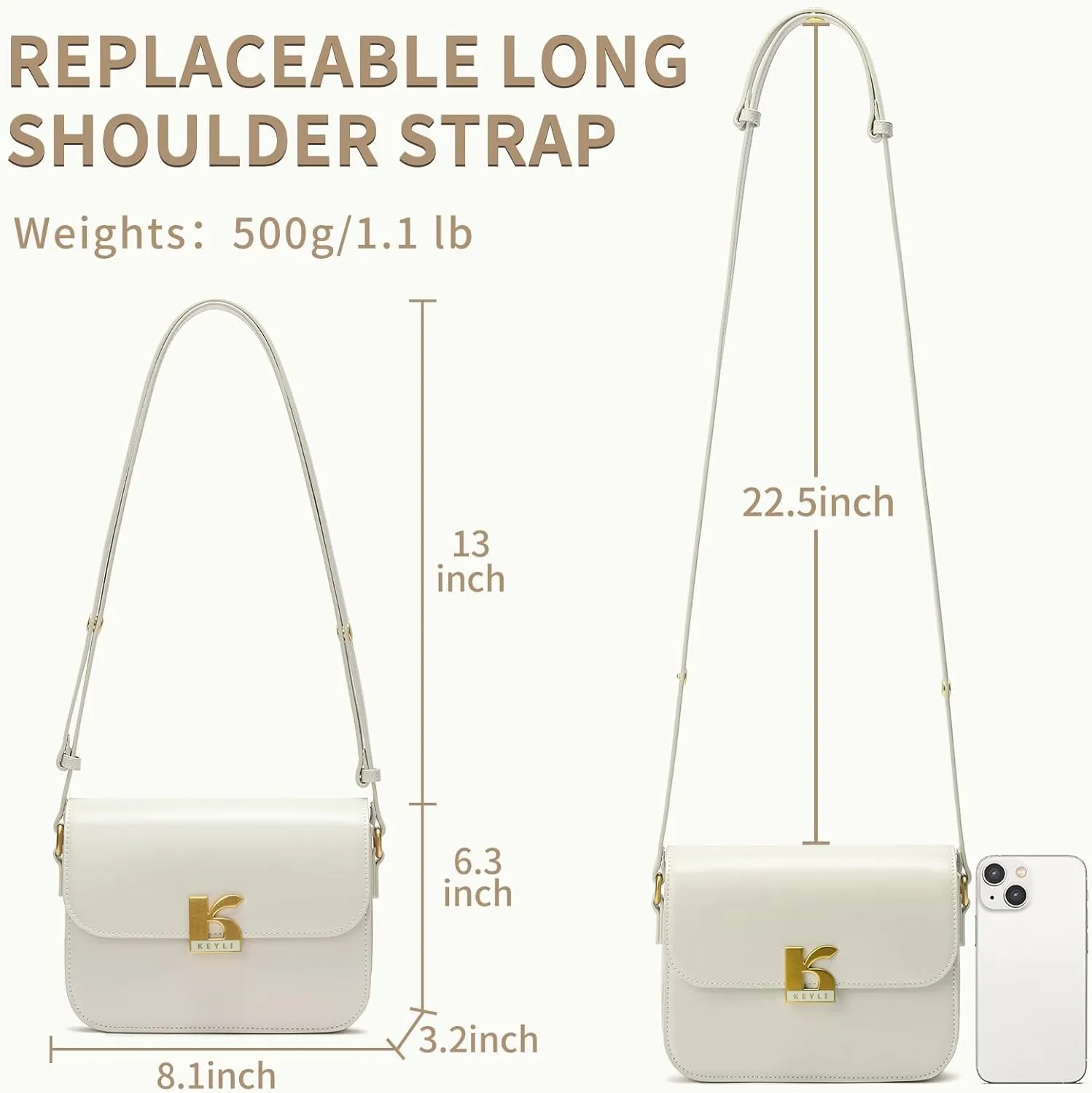 Keyli Crescent Bags For Women with RFID Protection