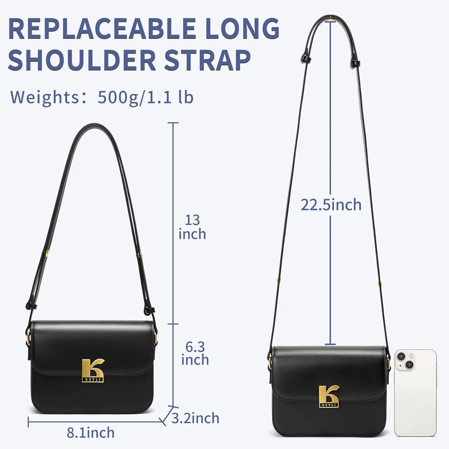 Keyli Crescent Bags For Women with RFID Protection
