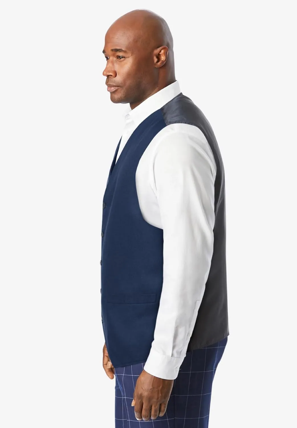 KingSize Men's Big & Tall KS Signature Collection Easy Movement 5-Button Suit Vest