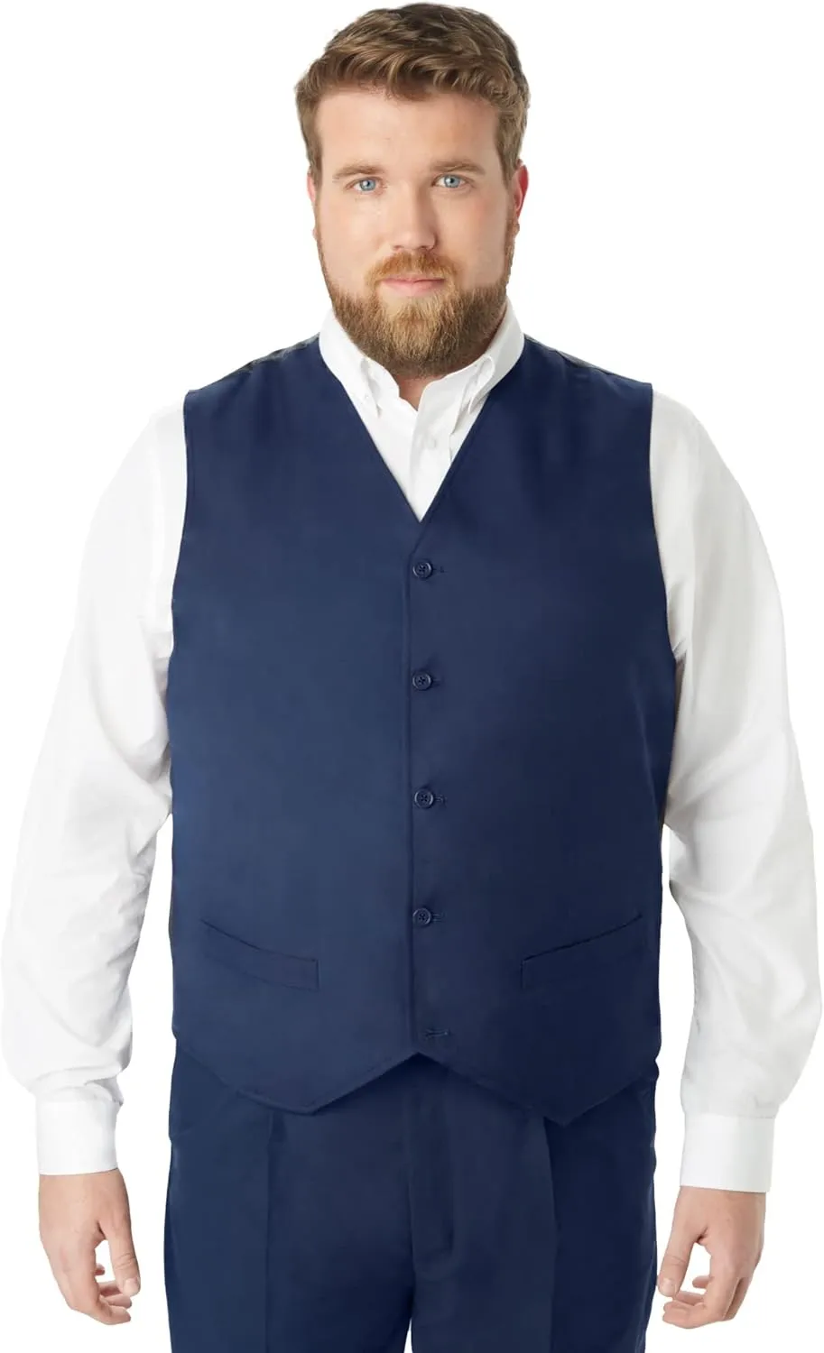 KingSize Men's Big & Tall KS Signature Collection Easy Movement 5-Button Suit Vest