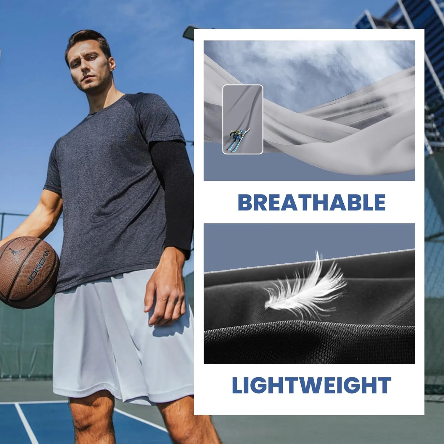 LalaHooK 5 Pack Gym Mens Shorts - Quick Dry Basketball Workout Athletic Shorts with Pockets for Running Casual Activewear