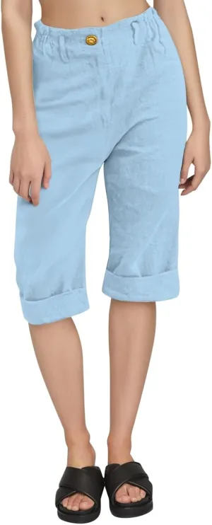 Linen Palazzo Pants for Women Relaxed Fit Straight Leg Trousers Summer Beach Travel Vacation 2025 Ladies Capris Pants