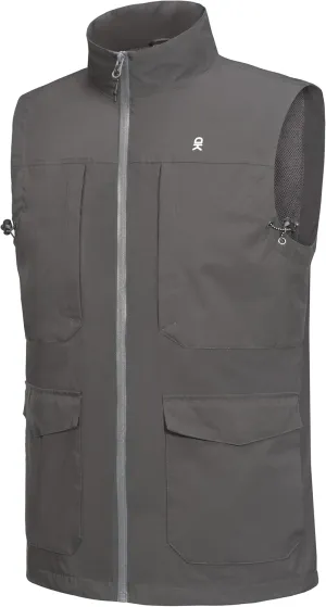 Little Donkey Andy Men's Lightweight Quick Dry Vest Windproof Sleeveless Jacket with 12 Pockets for Fishing Travel