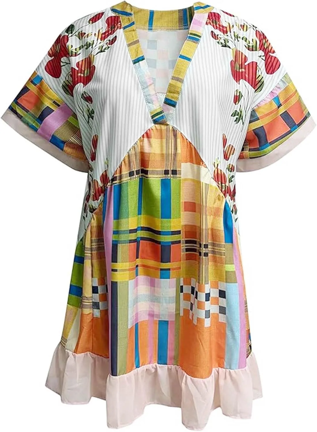 Loose Fit Plus Size for Women Fall Summer Long Beach Boho Hawaiian Tropical Dresses Sun Dresses Women 2025 Trendy