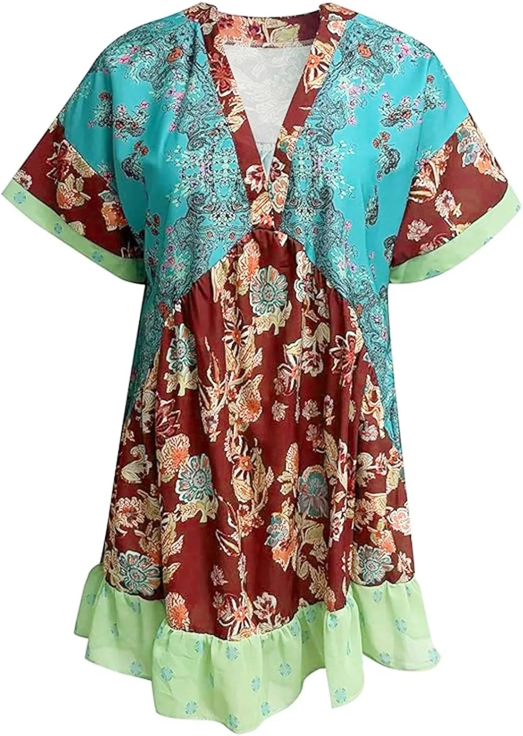 Loose Fit Plus Size for Women Fall Summer Long Beach Boho Hawaiian Tropical Dresses Sun Dresses Women 2025 Trendy