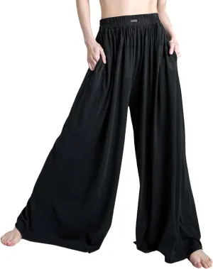 Lunya Organic Pima Wide Leg Cotton Pants for Women - Organic Cotton Palazzo Pants - High Rise Waistband - Relaxed Lounge Wear