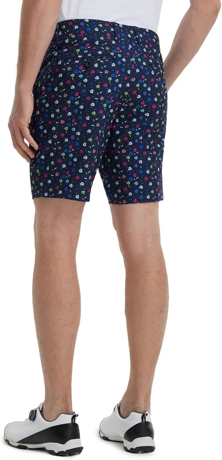 M MAELREG Golf Shorts Men Print Quick Dry 9" Stretch Lightweight Water-Resistant Flex Flat Front Fashion Mens Shorts Casual