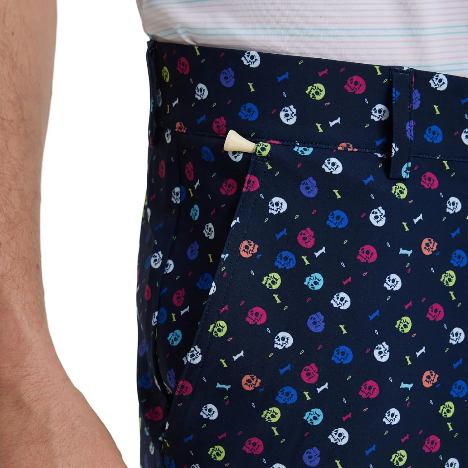 M MAELREG Golf Shorts Men Print Quick Dry 9" Stretch Lightweight Water-Resistant Flex Flat Front Fashion Mens Shorts Casual