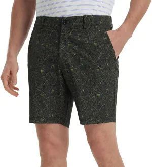 M MAELREG Golf Shorts Men Print Quick Dry 9" Stretch Lightweight Water-Resistant Flex Flat Front Fashion Mens Shorts Casual