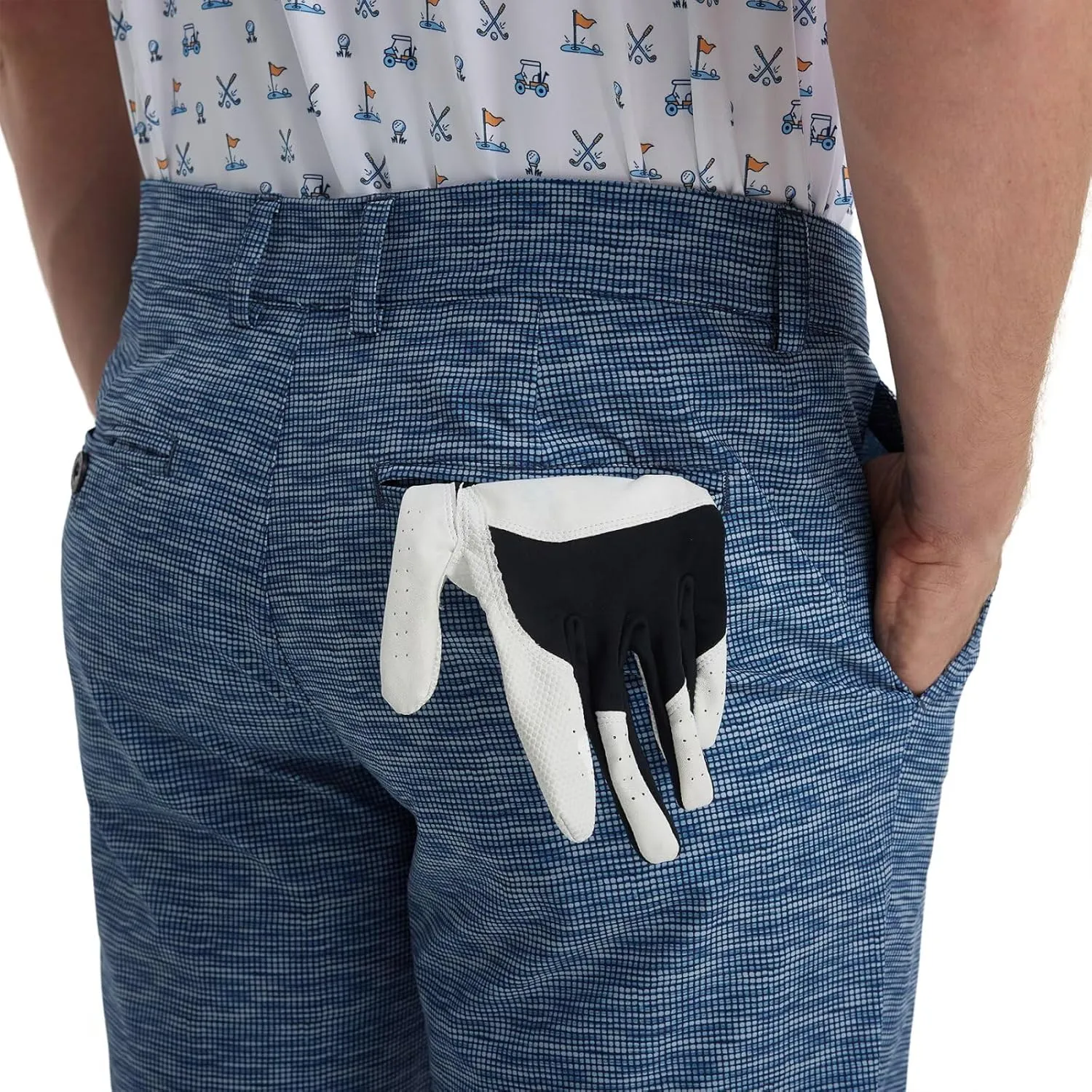 M MAELREG Golf Shorts Men Print Quick Dry 9" Stretch Lightweight Water-Resistant Flex Flat Front Fashion Mens Shorts Casual