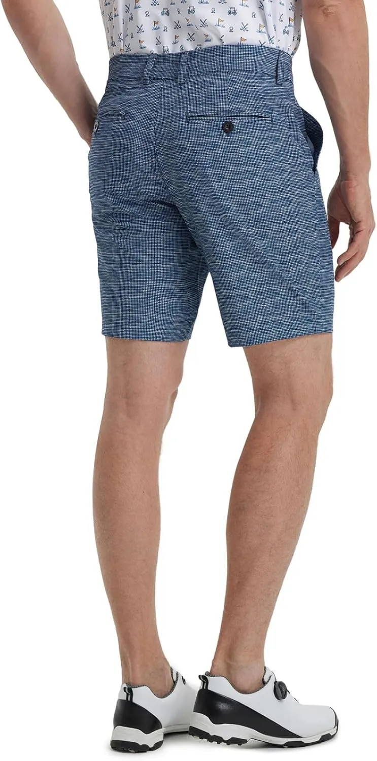 M MAELREG Golf Shorts Men Print Quick Dry 9" Stretch Lightweight Water-Resistant Flex Flat Front Fashion Mens Shorts Casual