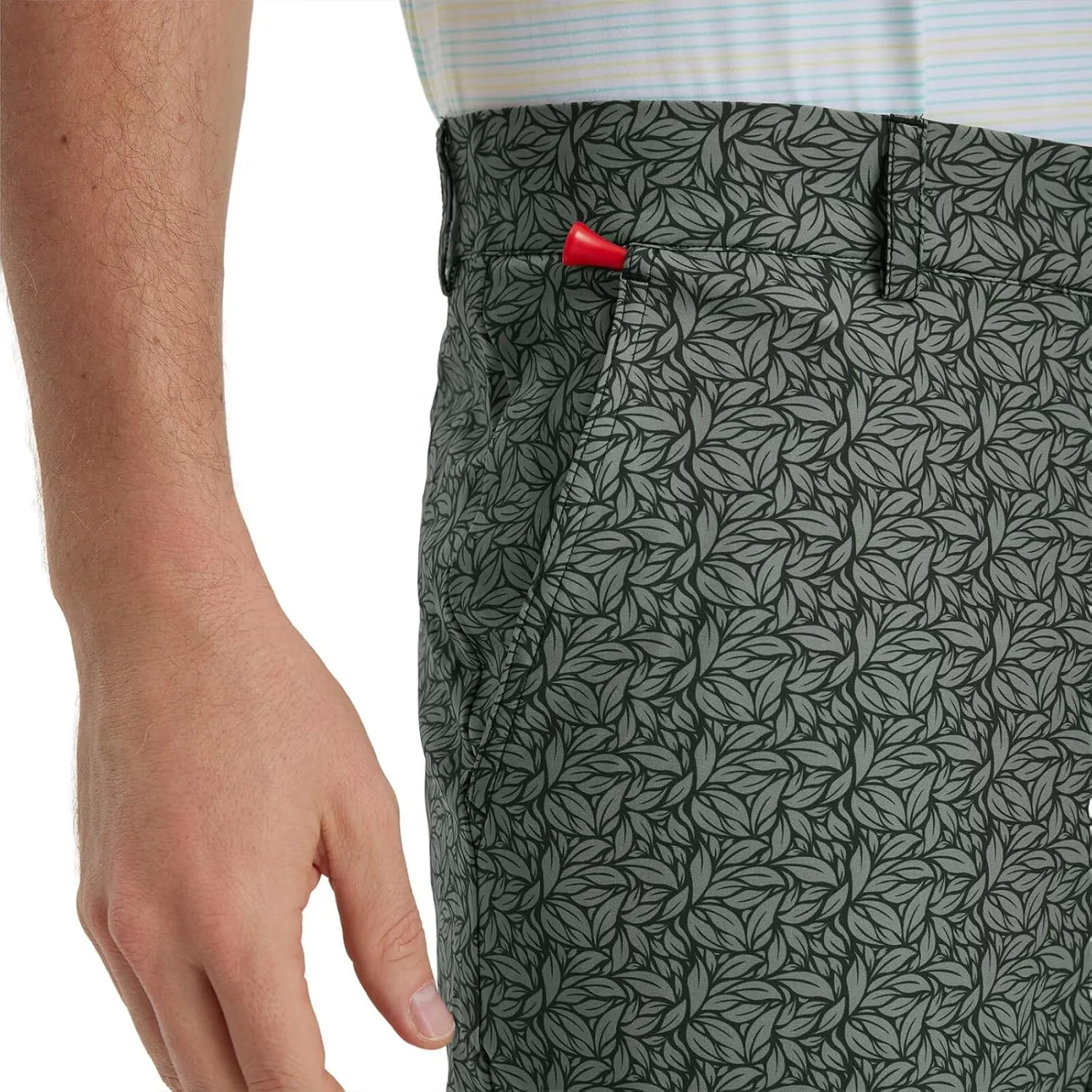 M MAELREG Golf Shorts Men Print Quick Dry 9" Stretch Lightweight Water-Resistant Flex Flat Front Fashion Mens Shorts Casual