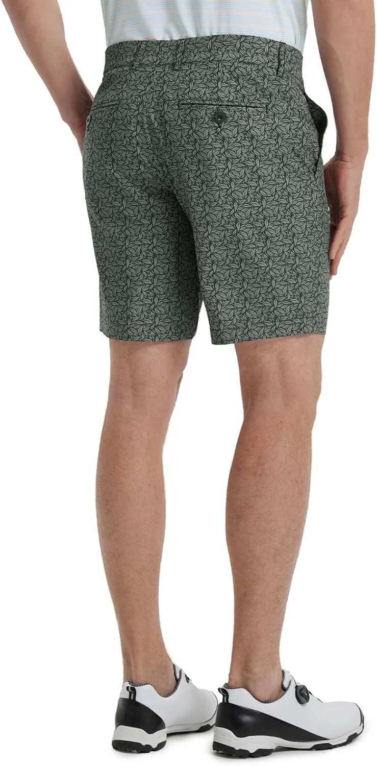 M MAELREG Golf Shorts Men Print Quick Dry 9" Stretch Lightweight Water-Resistant Flex Flat Front Fashion Mens Shorts Casual