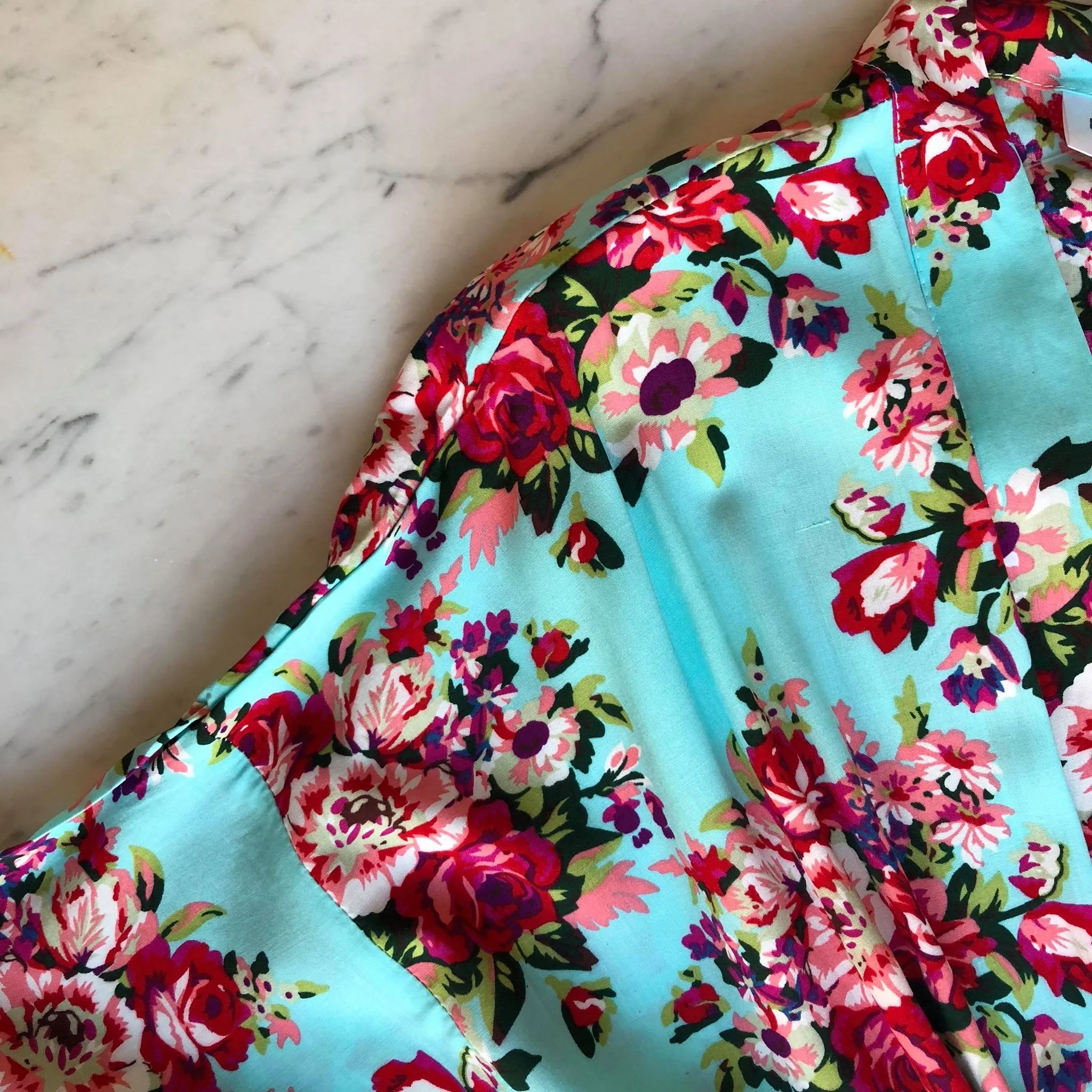 Mama Robe - Mabel Floral Light Blue by May and Joy