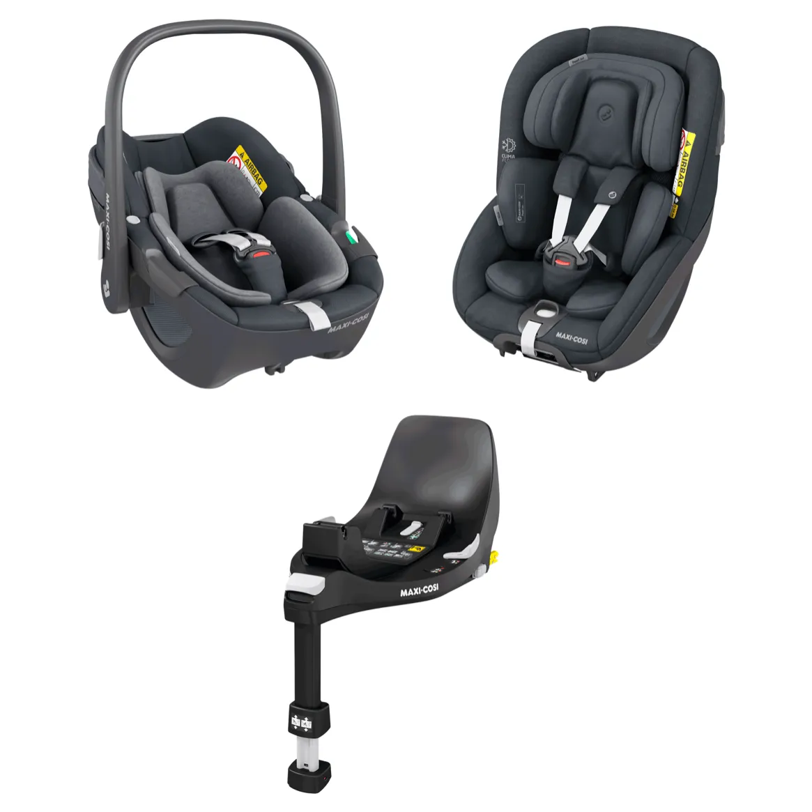 Maxi Cosi 360 Car Seat & Base Family Bundle