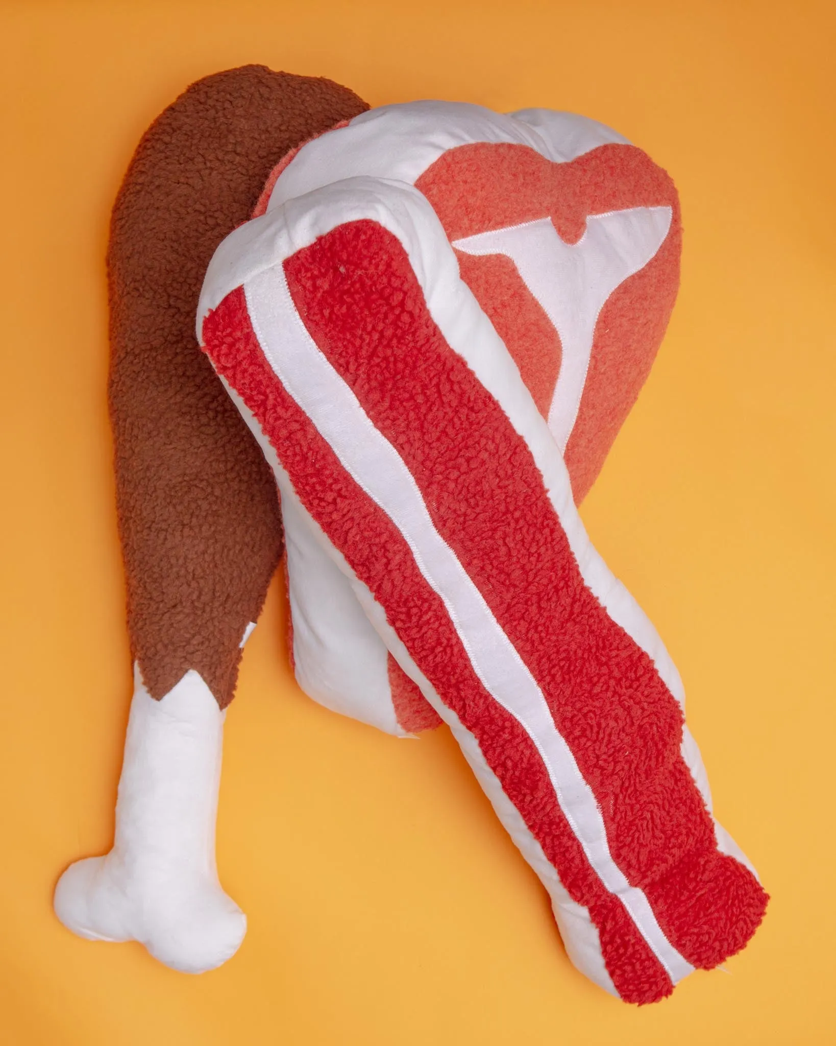 Mega BBQ Drumstick Plush Squeaky Dog Toy (2' in Length)